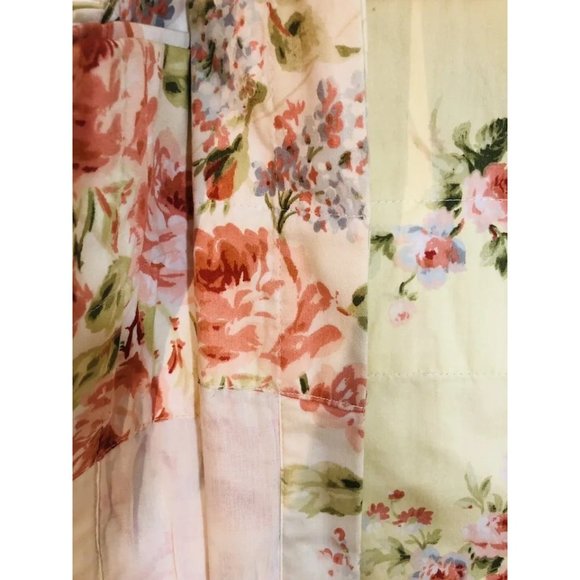 Set 2 Curtain Panels Croscill PRINCESS Rod Pocket 40”x86” Yellow Floral Cottage - Picture 7 of 11